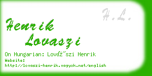 henrik lovaszi business card